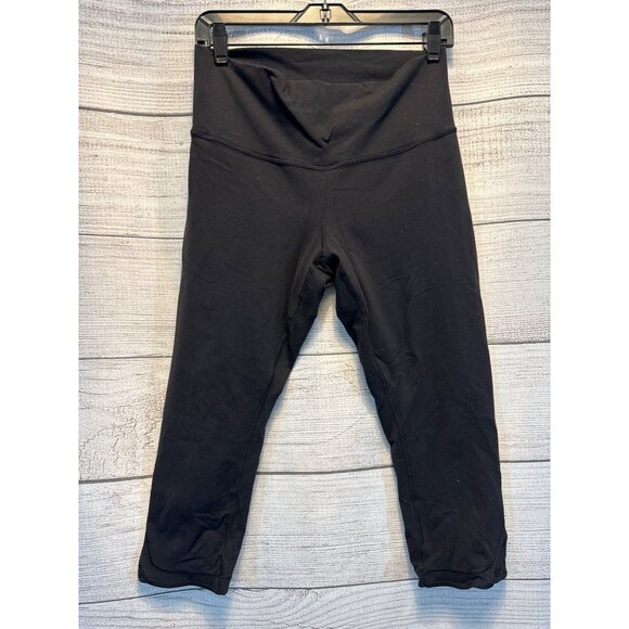 Women's Lululemon True Self Crop Black Size 12 - Picture 1 of 5